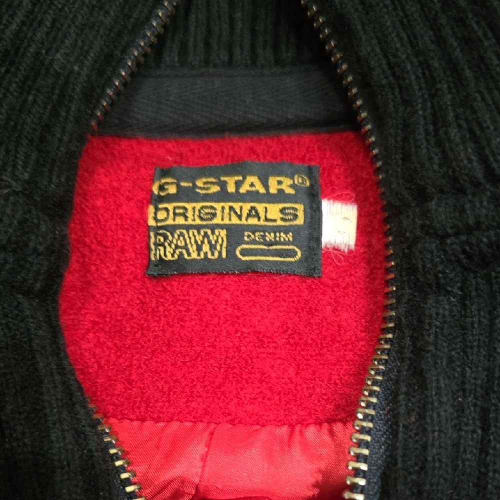 G-Star RAW Red Hooded Wool Blend Jacket | Zip Front - Picture 2 of 7